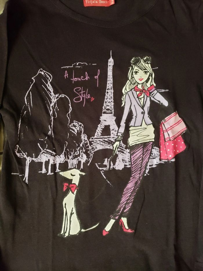 T-shirt Tissaia  manches longues taille 10 ans - photo numéro 2