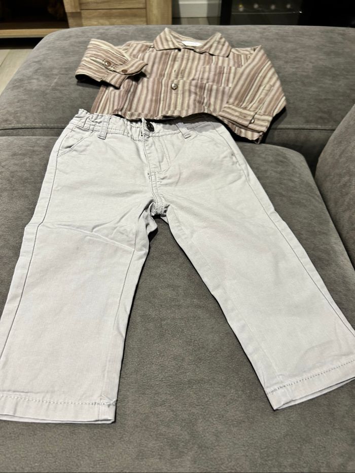 Ensemble chemise et pantalon 2 ans