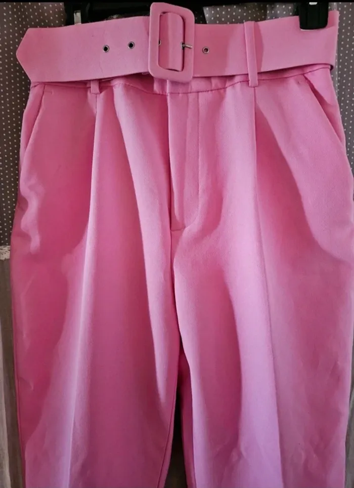 Pantalon rose Zara Taille S Neuf - photo numéro 2
