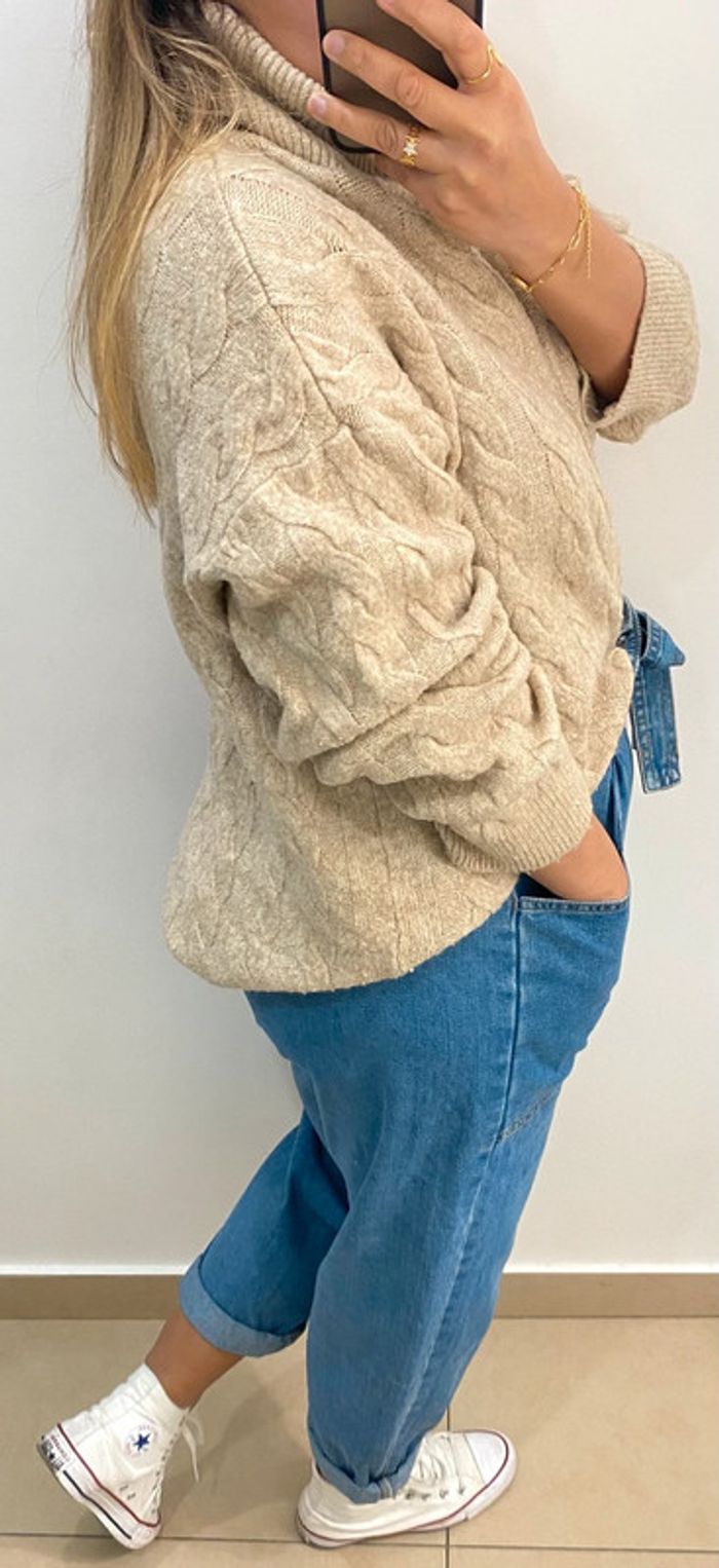 Superbe Pull Col Roulé Torsadé Taille M Et Plus - photo numéro 7
