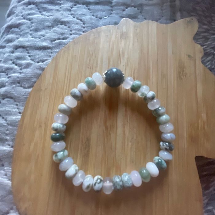Bracelet en agate mousse