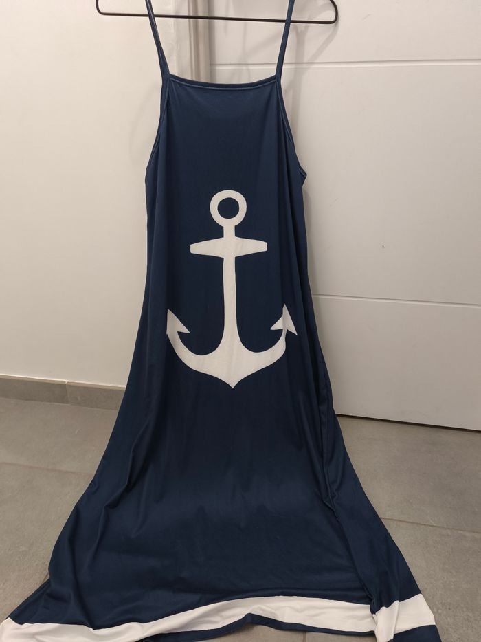 Robe longue motif encre - photo numéro 2