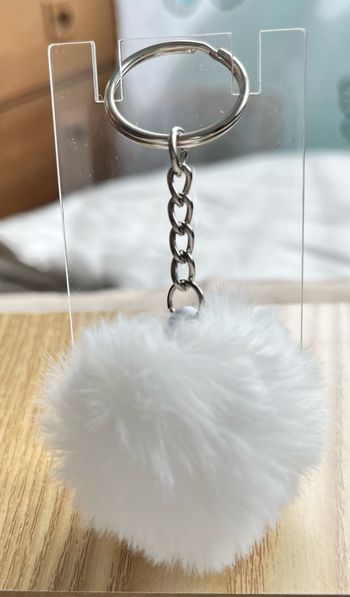 Porte clé pompon fourrure