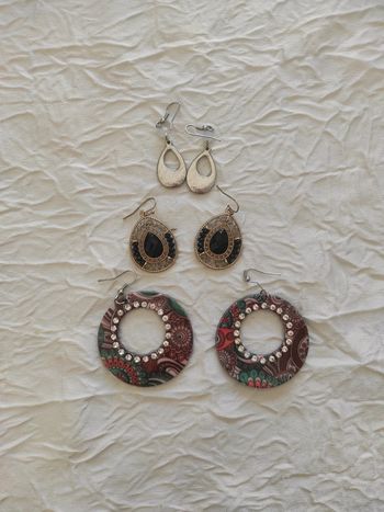 Lot de 3 paires boucle d'oreilles fantaisie