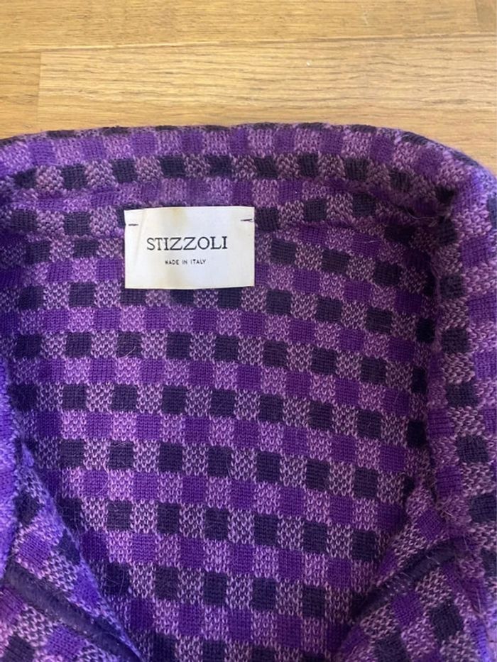 Veste violette laine et mohair Stizzoli taille 48 IT - photo numéro 3