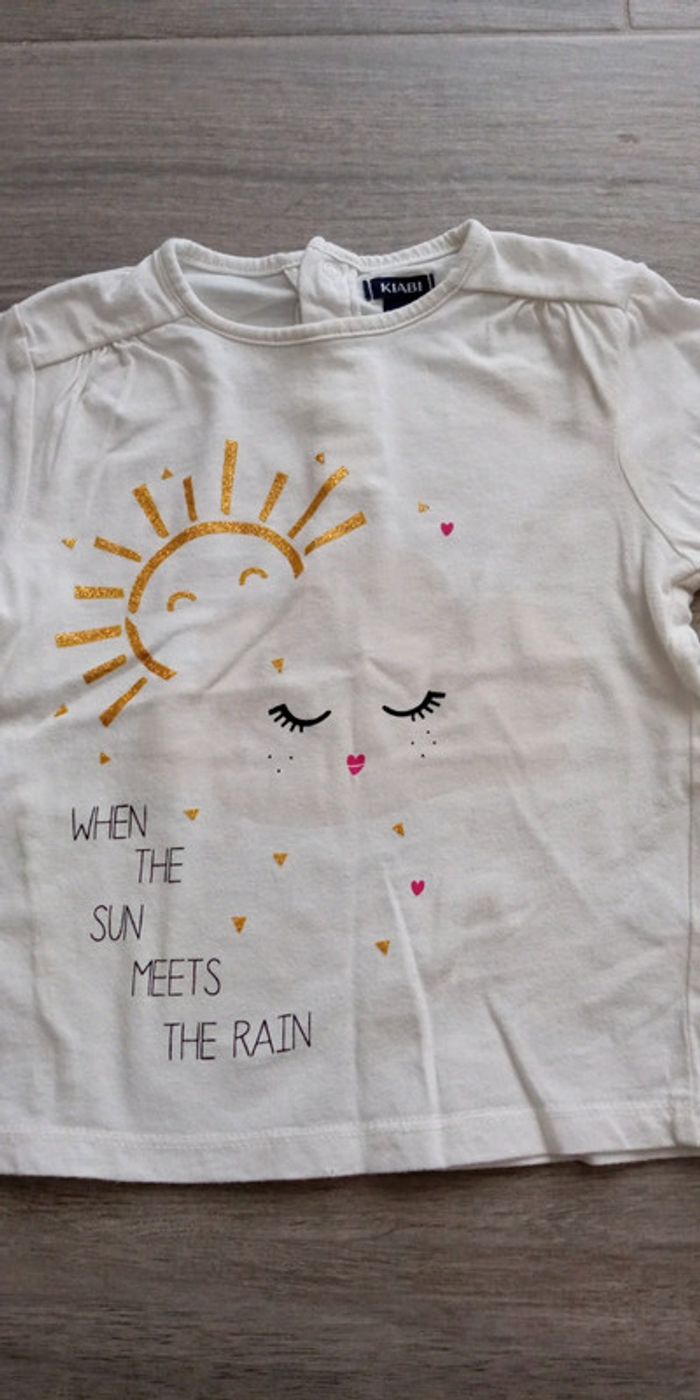 T-shirt manches longues Kiabi 18 mois - photo numéro 2