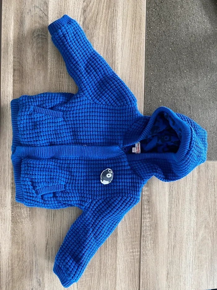 Veste hiver zip et pression 12 mois