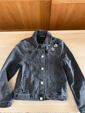 Veste jean Mickey mouse Disney Primark noire fille 7 8 ans