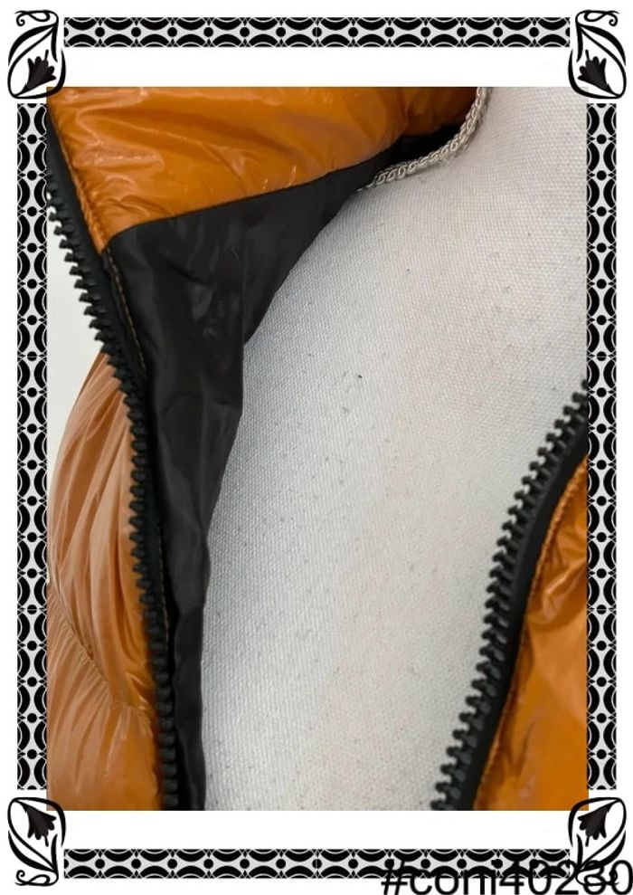 Doudoune Sans Manches Orange-Moutarde - Taille 38 - photo numéro 3