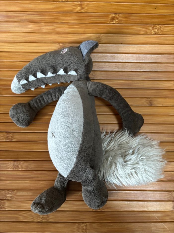 Doudou loup marron gris éditions auzou - photo numéro 2