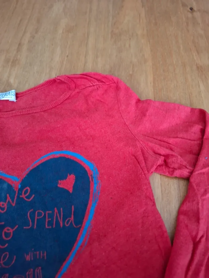 T-shirt manches longues Vinyl Fraise 10 ans - photo numéro 3