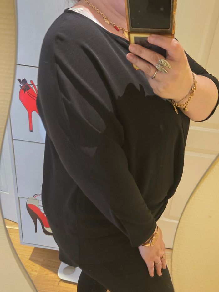 Blouse noire avec noeud T.44 Primark neuve - photo numéro 7