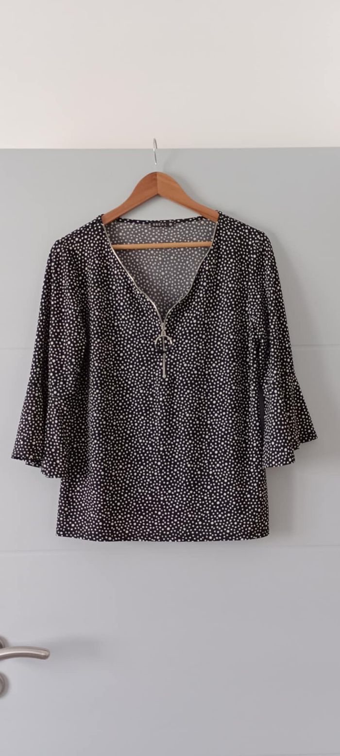 Blouse à pois col V manches 3/4 "Patrice BREAL" Taille 3 de la marque - photo numéro 10