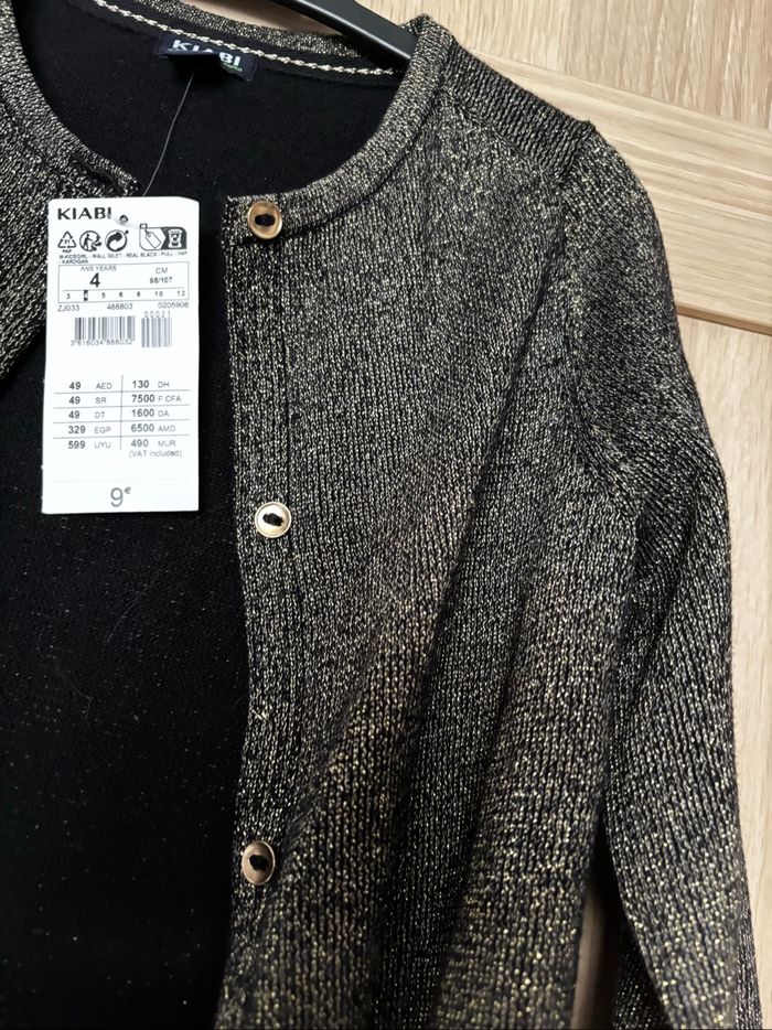 Gilet noir paillettes dorées KIABI t.4ans - photo numéro 2