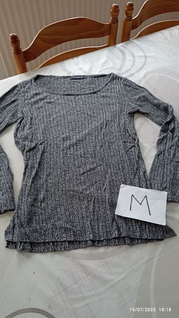 Pull côtelé M In Extenso gris