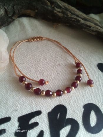 Bracelet bohème pierres naturelles de grenat