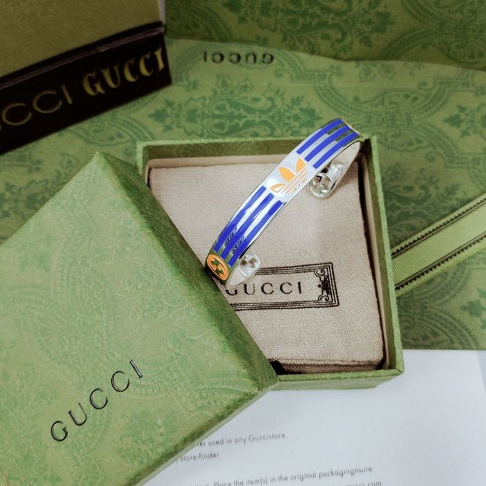 Bracelet Gucci * adidas en argent sterling, bleu - photo numéro 4
