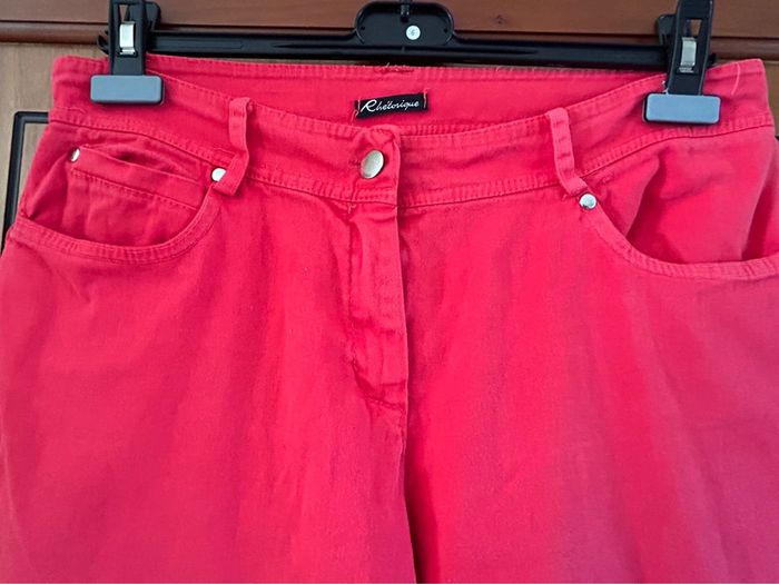 Pantalon 7/8 rouge/rose  Rhétorique 40 - photo numéro 2