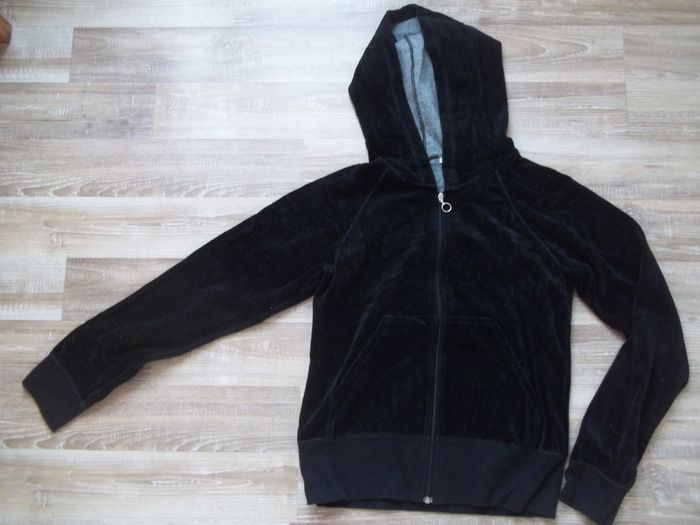 Gilet sweat velours noir 14 ans/156 cm
