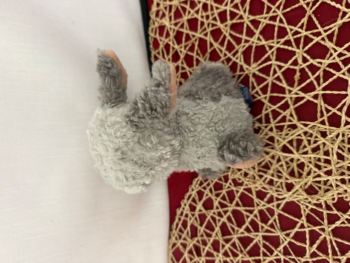 Doudou peluche lapin gris blanc TRUDI - photo numéro 2