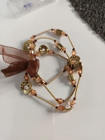 Lot 3 bracelet fantaisie marron et doré