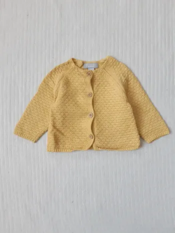Gilet en maille jaune 68 cm Primark