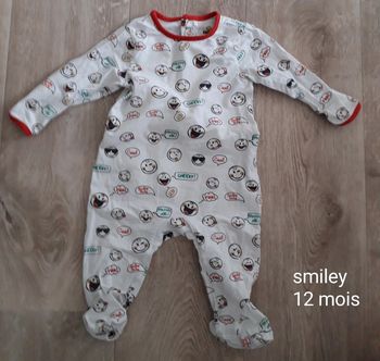 Pyjama smiley 12 mois