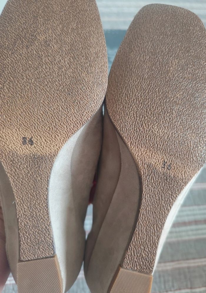 Ballerines compensées cuir Reqins neuves - photo numéro 5