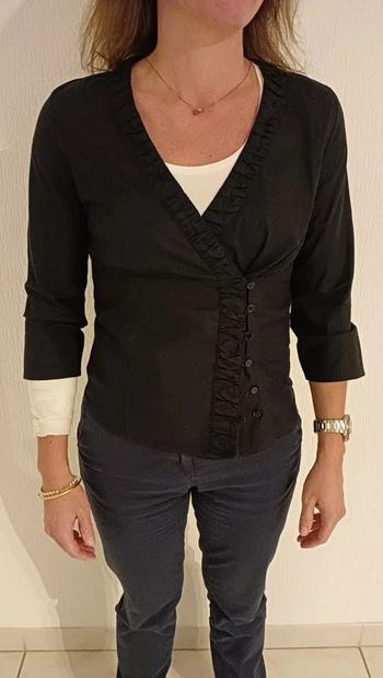 chemise 3/4 noire camaieu M