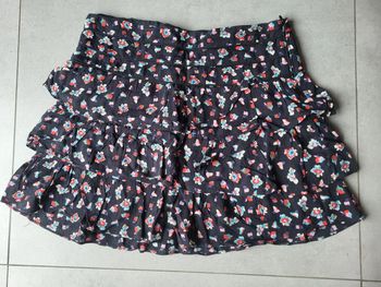 Jupe à volants motif fleuris Kookai