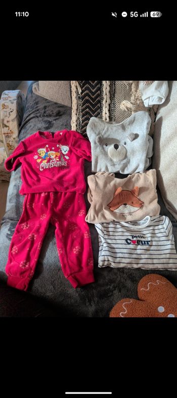 Lot de 4 pyjamas chaud 🌙