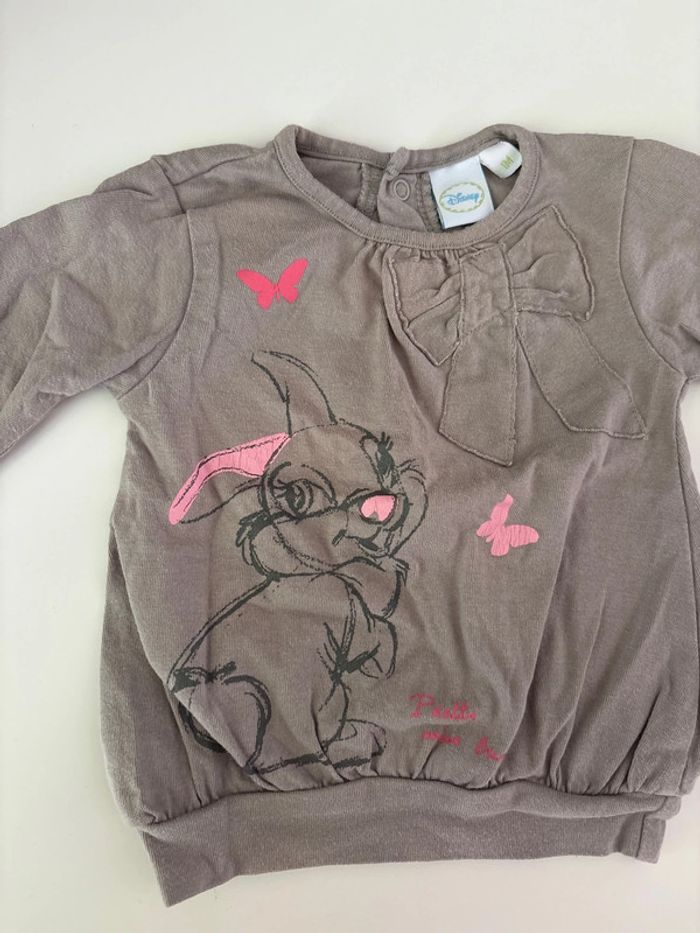 T shirt manche longue fille - taille 1 mois - Disney - photo numéro 2