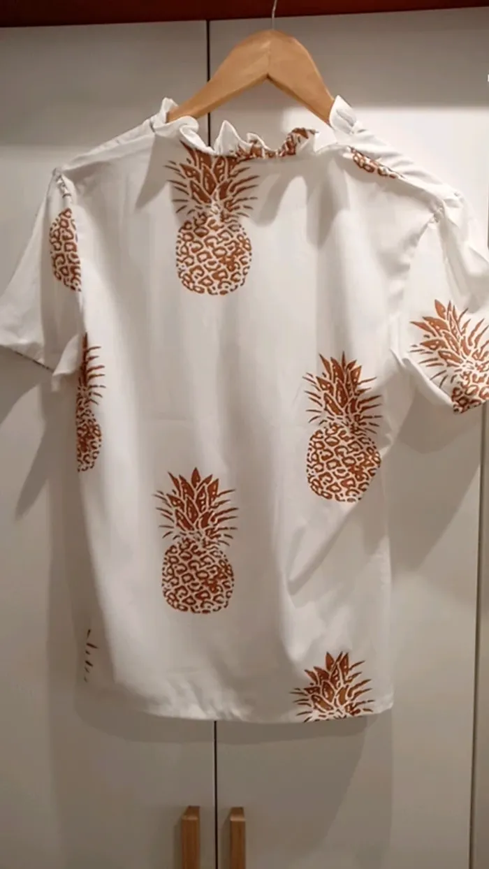 Top blanc ananas à volants - photo numéro 4