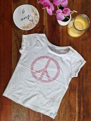 T-shirt manches courtes Peace Okaïdi 6 ans
