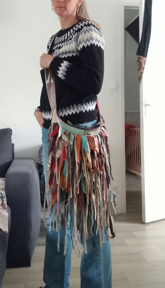 Sac  bandoulière cuir grande capacité - photo numéro 5