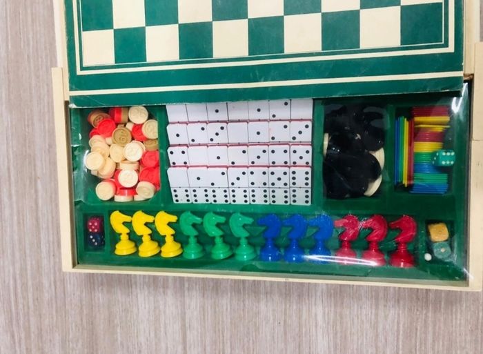 Multijeux Tablajeux (jeu des petits chevaux, jeu de l’oie, loto, dominos...) vintage - photo numéro 4