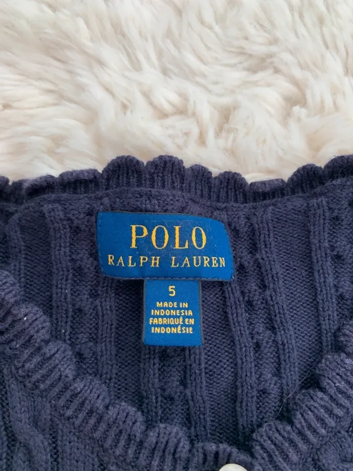 Gilet côtelé Ralph Lauren pour fille - photo numéro 2