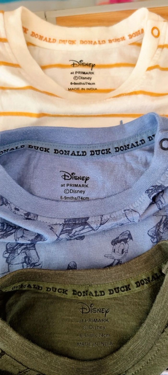 8 tee-shirts Disney 🧸 Peanuts🐶 et petits cailloux 6 - 9 mois 💞 - photo numéro 7