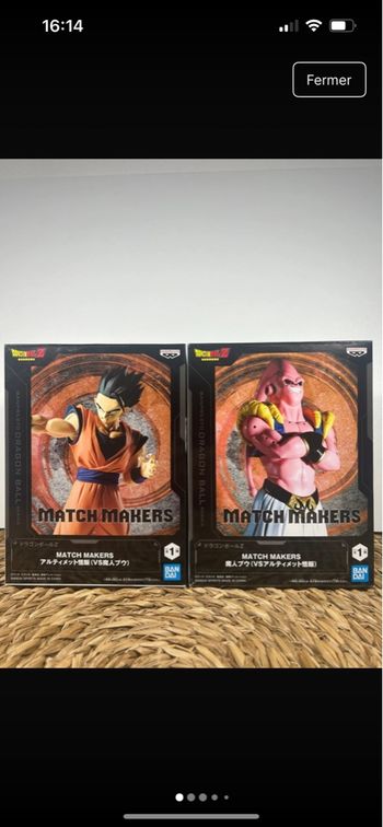 Figurines Dragon Ball Z – Match Makers Majin Buu vs Gohan -Banpresto (neuves)