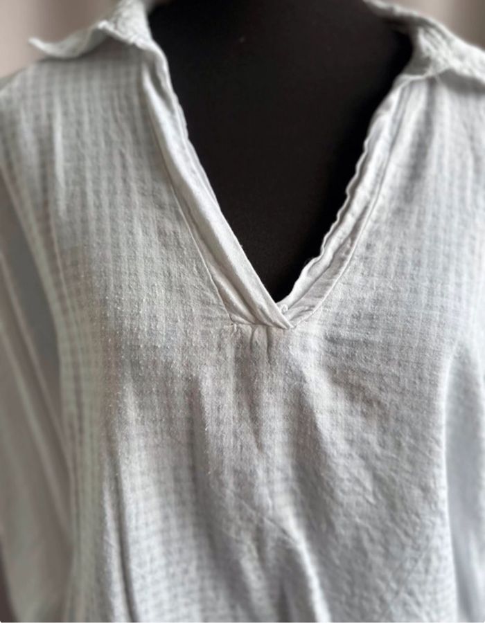 Blouse blanche longues manches taille unique - photo numéro 3
