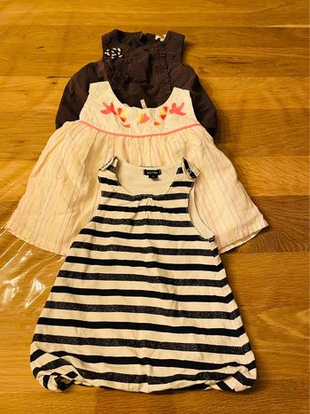 Lot de 3 robes fille 3 mois