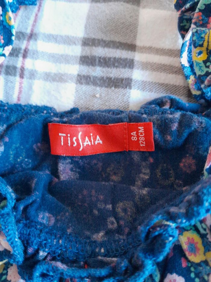 Combishort fille tissaia 8 ans fleurs et perroquets roses - photo numéro 2