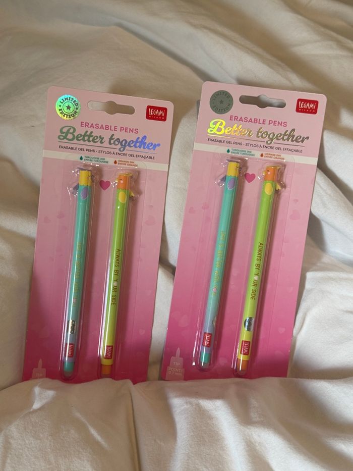 2 lots de stylos legami st Valentin 2026