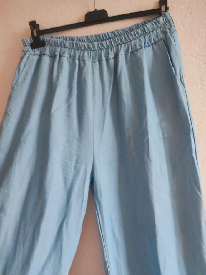 Palazzo, Pantalon large effet jean - Taille unique 🌸 - photo numéro 3
