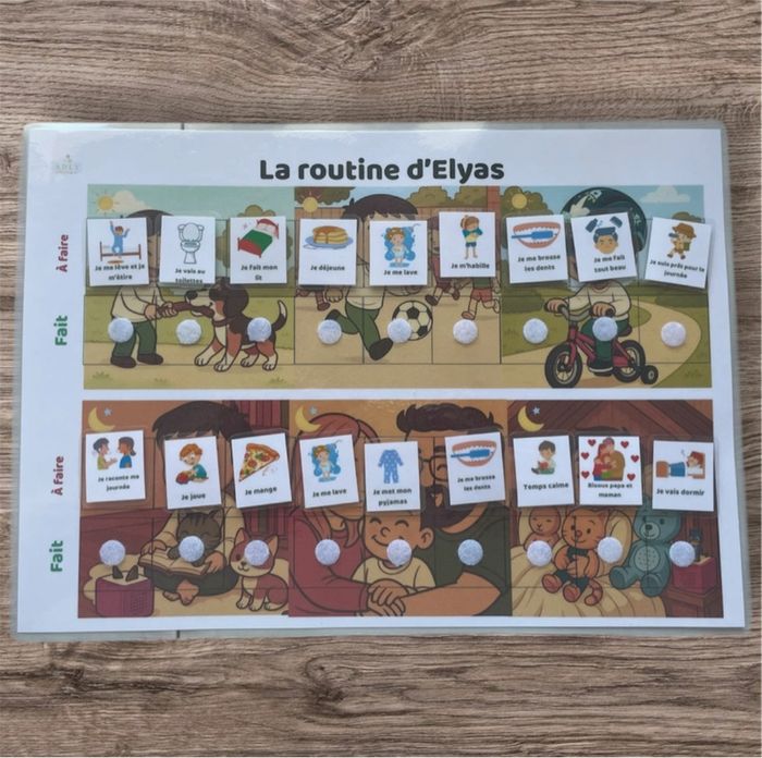 Tableau de routine pour enfant