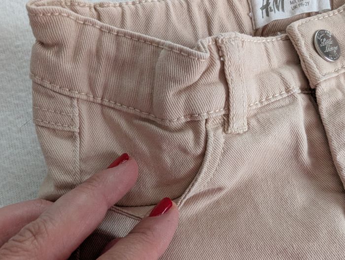 Short denim beige à dentelle - 92 - H&M - photo numéro 3