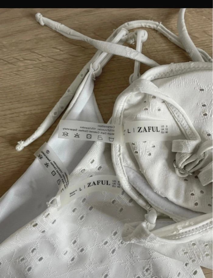 Maillot de bain blanc deux pièces - photo numéro 3