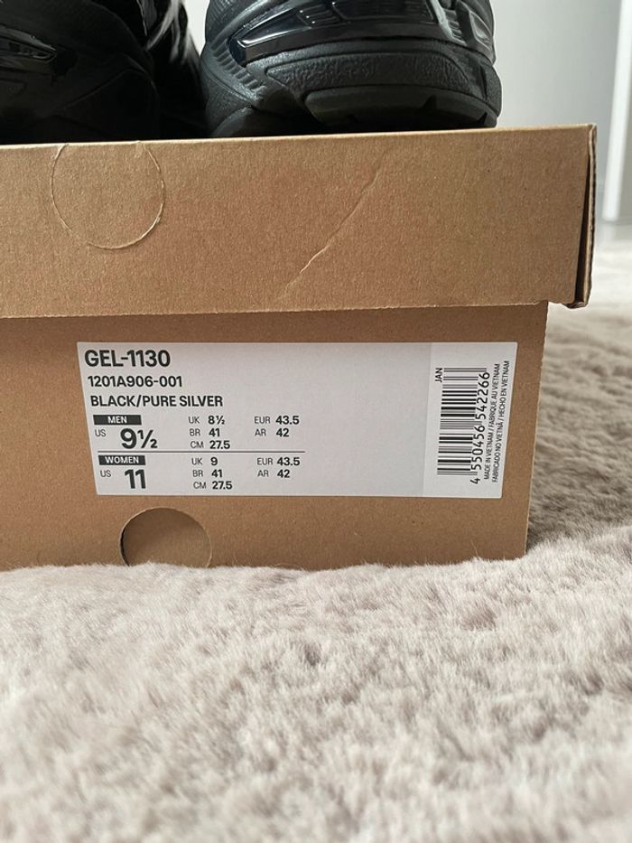 ASICS Gel 1130 Black Pure Silver - photo numéro 10