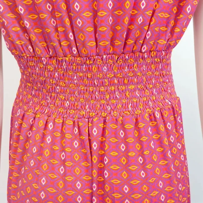 obe longue baba design - M/L - elasthane coloré rose jaune violet A568 - photo numéro 5