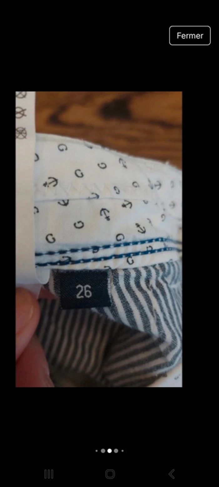 Short homme Gaastra taille 26 (fr 36) 100%coton - photo numéro 17